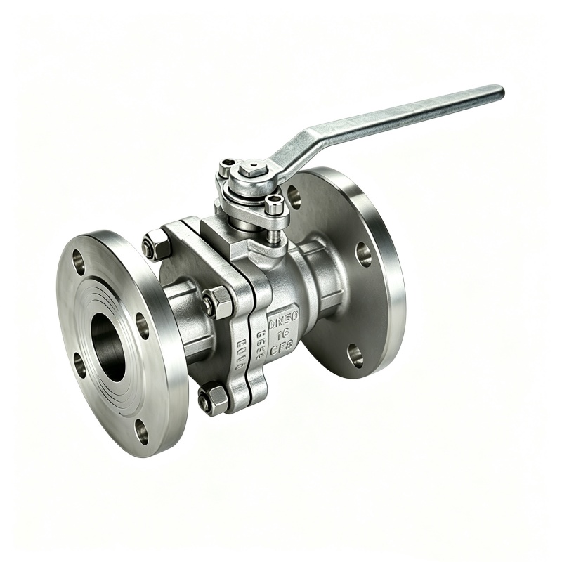 Van bi thép không gỉ mặt bích GB Stanrard 2PC PN16