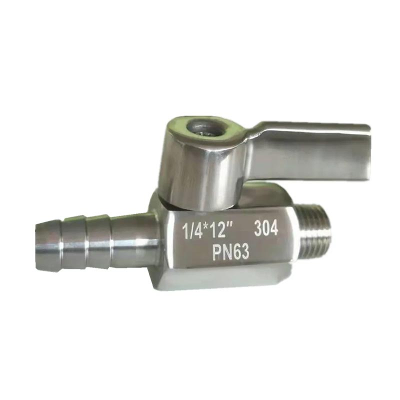 Thép bằng thép không gỉ ren núm vú Van bóng mini
